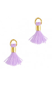 Mini Quaste Ibiza Style 0.7cm Gold-heather purple